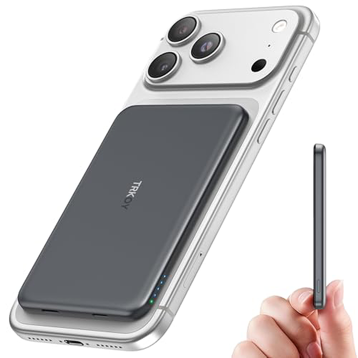 Magsafe 5000mAh Slim Wireless Magnetic Power Bank - Graphite Gray - $19.99 at Amazon.com
