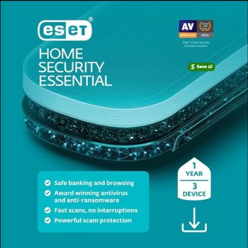 ESET Home Security Essential 2026 - 3 Devices/ 1 Year Download - $13 at Newegg