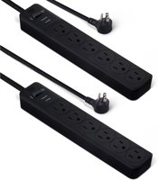 2ft Amazon Basics Rectangle 6-Outlet, 600 Joule Surge Protector Power Strip - $6.51 at Amazon.com